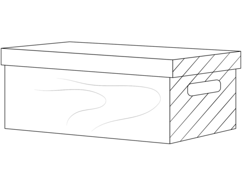 Carton Box Coloring Page